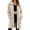 Khaki, variant on cocolona Long Fleece Jacket for Women Double-Sided Fuzzy Long Sleeve Outerwear Hooded Zipper Fall Winter Long Coat with Pocket