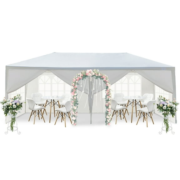 UBesGoo Party Wedding Tent Outdoor Camping Gazebo Canopy with 6 Sidewalls Canopy (10' X 20')