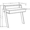 thumbnail image 4 of JV Home Cowork Collection Home Office Desk with Drawer Small Floating Office Table for Study, Work, Lapting, Writing, Workstation (White), 4 of 6