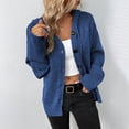 thumbnail image 4 of Cardigan Sweaters for Women Casual Long Sleeve Button Hooded Knitted Sweater Jacket Coat Womens Cardigan Sweaters, 4 of 6