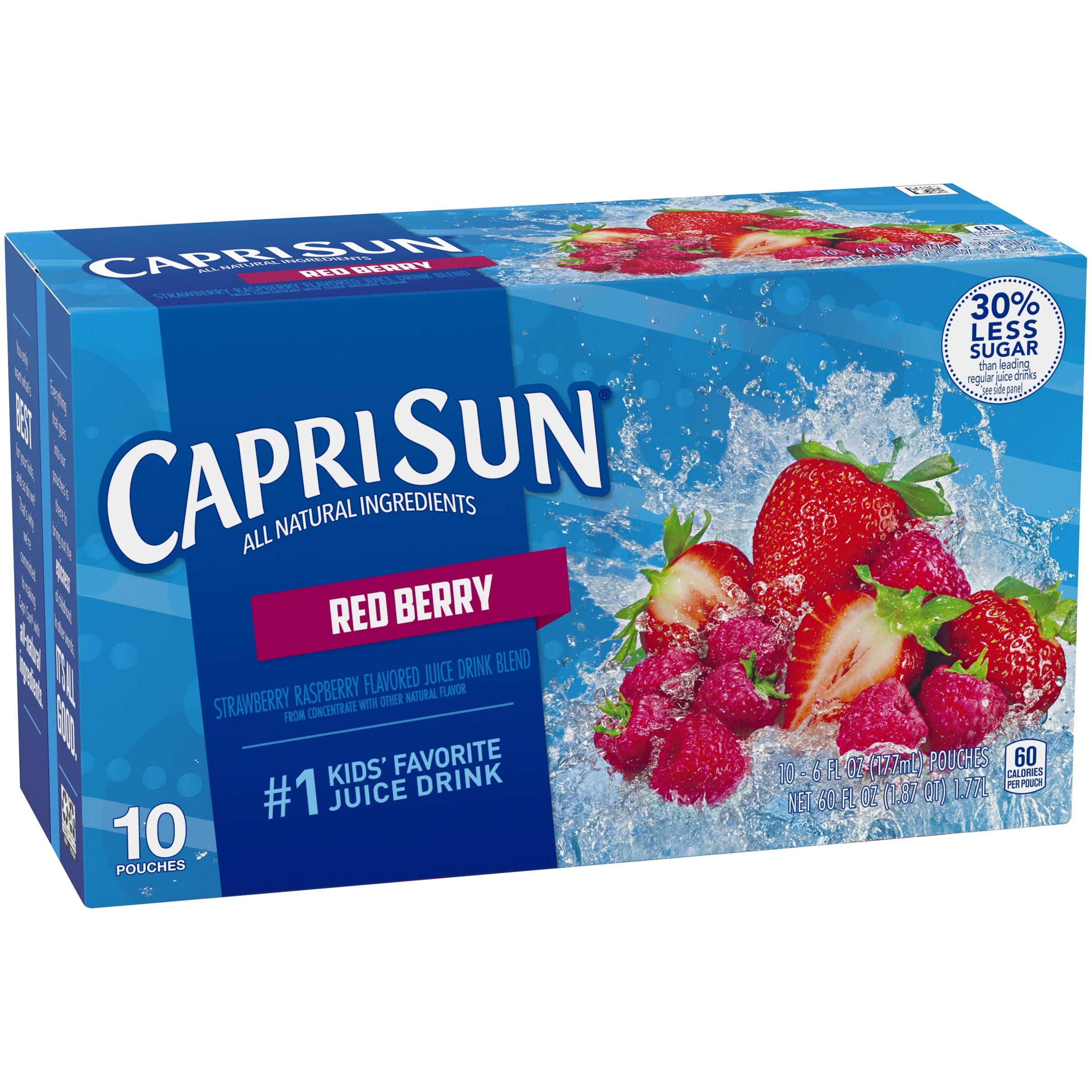 Capri Sun Red Berry Strawberry Raspberry Flavored Juice Drink Blend, 10