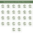 thumbnail image 4 of Monogram Letter E Throw Pillow Covers Floral 18x18 Inch, Greenery Spring Pillows Decorative Throw Pillows Pillowcase Summer Farmhouse Decor for Couch Sofa, Family Last Name Initial Pillow Case, 4 of 6