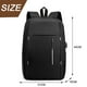 thumbnail image 2 of Mochila para portátil con puerto de carga USB para hombres y mujeres, color negro, 2 of 6
