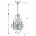 thumbnail image 2 of 3224-CH-CL-SAQ Crystorama Lighting Imperial - 4 Light Mini Chandelier-Swarovski Spectra Crystal Type-Polished Chrome Finish   -Traditional, 2 of 5