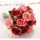 thumbnail image 1 of Bienvenido 1 ramo de rosas artificiales, arreglo de 12 cabezas, ramo de seda para fiestas en la oficina en casa, decoración nupcial y de bodas, 1 of 6