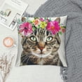 thumbnail image 2 of Orinice Cute Cat Graphic Decorative Throw Pillow Cover for Home Couch Living Room Bed Sofa - High-Quality Autumn Theme Printed on Both Sides - 1PC 18x18in, 2 of 5