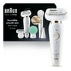 Braun Silk-Epil 9 Flex 9-300 Beauty Set, Epilator for Women, White/Gold