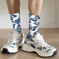 thumbnail image 6 of Hirioo Beautiful Butterflies Pattern Adult Middle Tube Socks Breathable Sock Non-Pilling,Contrasting Color Design, 6 of 6