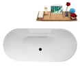thumbnail image 6 of 63" Streamline B-236-30-BL Soaking Freestanding Tub and Tray With Internal Drain in Matte Black, 6 of 10
