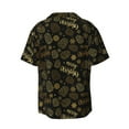 thumbnail image 2 of Haiem Gold Pinecone Merry Christmas Men's Casual Shirts Short Sleeve Button Down Shirts Fashion Textured Summer Beach Shirt-X-Large, 2 of 7