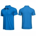 thumbnail image 2 of Trgacdwlo Polo T Shirts for Men Lightweight Quick Dry Men Shirts Short Sleeve Summer Athletic Gym Active Mens Golf Polo Shirts Blue M, 2 of 9