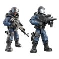thumbnail image 4 of Figura militar de campo totalmente articulada y giratoria de 6 piezas, juego de construcción educativo., 4 of 5
