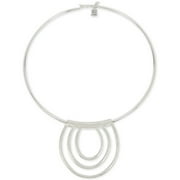 Robert Lee Morris Soho 243326 Womens Silver Multi-Row 17" Pendant Necklace