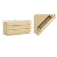 thumbnail image 3 of Ardea Commode Contemporaine de 72 Pouces en Chêne Naturel (6 Tiroirs), 3 of 8