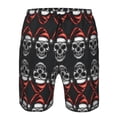 thumbnail image 3 of Balery Skull santa hat Traje de Baño Estilo Hawaiano para Hombre, Shorts de Secado Rápido con Bolsillos-X-Large, 3 of 6