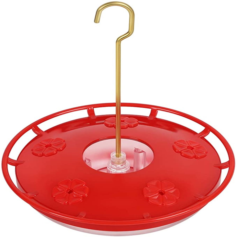 Kepooman Outdoors Hanging Hummingbird Feeder for Hummer Birds, Saucer Hummingbird Feeder Hanging for Window Leak-Proof, Red Kepooman Outdoors Hanging Hummingbird Feeder for Hummer Birds, Saucer Hummingbird Feeder Hanging for Window Leak-Proof, Red