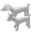thumbnail image 1 of Yinanstore 2pcs PU Leather Dog Mannequin Standing Posture for Pet Shop Display Clothes, 1 of 8