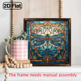 thumbnail image 6 of 2D Flat, Vibrant Dragonfly Stained Style Acrylic Window Hanging Decor - Retro Colorful Art with Intricate Dragonfly Floral Design, Lightweight Durable Acrylic for Home, Garden, Porch - Easy Wall-M, 6 of 9