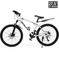 thumbnail image 5 of 26/27.5 inch Mountain Hardtail Mountain Bike for Men/Women, 27 Speed Twist Shifting, Front Suspension, Comfort Saddle, Purple/Black/White, 5 of 11