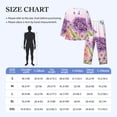 thumbnail image 4 of Naloa Flowers And Colorful Butterflies Men’s Pajamas Set - Long Sleeve Button Down Sleep Shirt and Pajama Bottoms Sleepwear Set-X-Large, 4 of 7