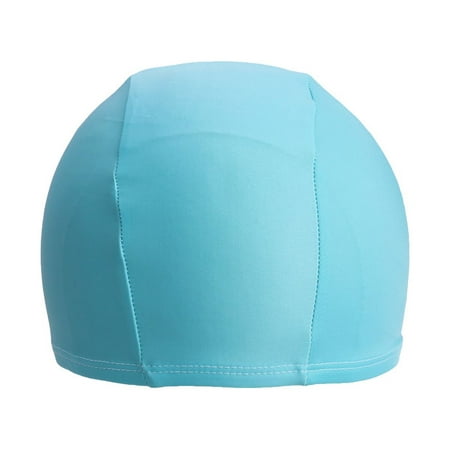 

NUOLUX Adult Swim Polyester Cloth Fabric Bathing Men and Women Swimming Hat Caps for Water Sports (Acid Blue)