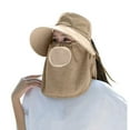 thumbnail image 2 of Eoperou Unisex Sunhat with Detachable Front Cover Face Neck Hollow Mesh Great Breathability Anti UV Sunscreen Long Brim Outdoor Fishing Cycling Gardening Camping Cap, 2 of 8