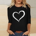 thumbnail image 2 of RXMEKW Haut à Manches 3/4, T-Shirt Ample à Manches Trois-Quarts et Col Rond Imprimé pour Femmes, 2 of 6