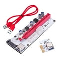 thumbnail image 2 of Miulika PCI-E Riser Card USB3.0 4Pin 6Pin 15Pin 60cm Cable Extender Adapter Ver008S red white, 2 of 9
