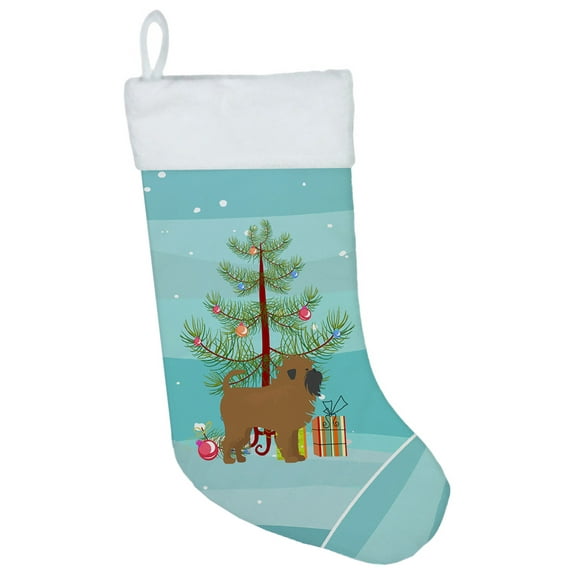 Carolines Treasures CK3439CS Tan Affenpinscher Christmas Tree Christmas Stocking