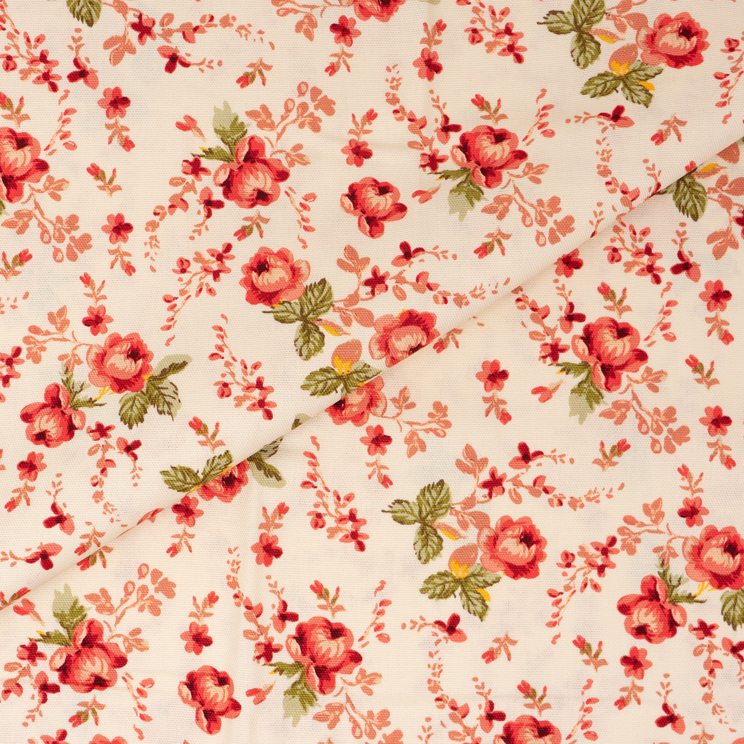 Waverly Inspirations 45" Cotton Sewing & Craft Fabric 2 yd Pre-cut, Vintage
