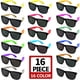 thumbnail image 2 of Gafas de sol de fiesta MAPIXO, 16 colores neón, paquete de 16 para niños y adultos, 2 of 7