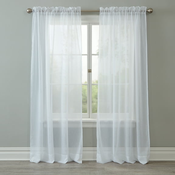BrylaneHome BH Studio Crushed Voile Rod-Pocket Panel