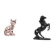 thumbnail image 1 of Figura de escritorio,Estatua de gato en estante,escritorio,oficina,decoración del hogar,Figura decorativa de escritorio de cerámica para decoración del hogar,Estatua de caballo,Estatua de, 1 of 8