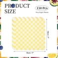 thumbnail image 2 of Uxcell 150 Pcs Hojas de Papel encerado para Alimentos, 7 x 7 Pulgadas, Papel para Envolver a Prueba de Grasa, Forros de Cesta de Alimentos a Cuadros para Sándwiches y Hamburguesas, Amarillo, 2 of 7