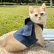 thumbnail image 5 of Pisexur Suministros para mascotas Vestido vaquero para perros y gatos Ropa ajustable para mascotas adecuada para perros pequeños y gatos Falda con volantes linda perros, perros, gatos y animales, 5 of 6
