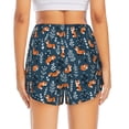 thumbnail image 2 of Lsque cute fall fox Printed Women's Running Shorts with Liner Pockets,Elastic Quick Dry Workout Athletic Gym Yoga Shorts,Womens High Waist Shorts-, 2 of 9