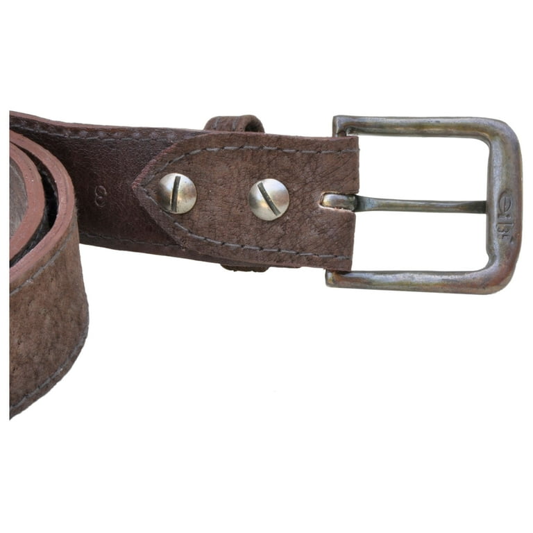 TAG Safari Women’s Brown Belt Genuine Leather Tag Safari Ostritch Skin Genuine Leather Belt, Brass Buckle  main image 3