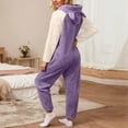 thumbnail image 3 of Kukoosong Jumpsuits for Women, Women's Long Sleeve Hooded Jumpsuit, Casual Winter Warm Rompe Sleepwear, Pajamas Onesies Outfits, 3 of 6