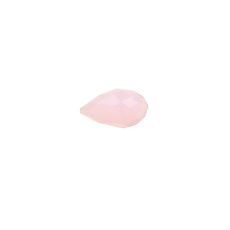 Pink Tourmaline Faceted Drops - Opal Pink Faceted Briolette Drop Crystal Beads Top-Drilled 8x13mm