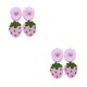 thumbnail image 3 of Botones de fresa Qarigey 50 piezas de madera para costura DIY color rosa, 3 of 6