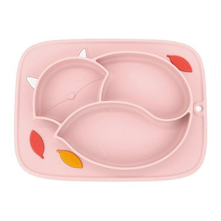 

HEMOTON 1pc Children Non-slip Shape Silicone Suction Cup Dinner Plate Food Plate