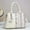 White, variant on Women's Large Capacity Tote Bag, Soft Leather Elegant Patchwork Handbag with Multi-Layer Compartments, Versatile Carry Options for Work and Travel