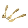 thumbnail image 4 of Stainless Steel Cutlery Set, Knife Fork Spoon Set Acuminate Durable Fine Golden  For Kitchen, 4 of 8