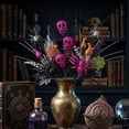 thumbnail image 6 of 20 Inch Spooky Halloween Decorations, Spooky Halloween Floral Pick with Skeleton Hand, and Pink Pumpkin, Indoor Halloween Table Decor for Halloween Party, 1 Pack, 6 of 7