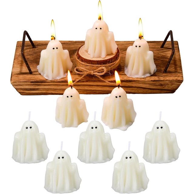 10 Piezas Velas Fantasma de Halloween YONGSHENG Decoración Vela Gótica Espeluznante