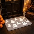 thumbnail image 4 of Halloween Cute Ghost Shaggy Bath Mat, Fluffy White Ghost Tufted Doormat, Non Slip Absorbent Floor Rug, for Bathroom, Bedroom, Halloween Home Decor, 4 of 7
