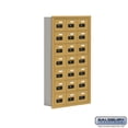 thumbnail image 1 of Cell Phone Storage Locker - 7 Door High Unit (5 Inch Deep Compartments) - 21 A Doors - Gold - Recessed Mounted - Resetta, 1 of 1