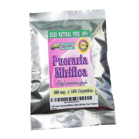 100 Caps. Pueraria Mirifica Powder Root Pure 100% Breast Augmentation 500 Mg. From