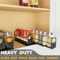 thumbnail image 3 of Pull Out Spice Rack Organizer for Cabinet, Heavy Duty Slide Out Seasoning Kitchen Organizer, Cabinet Organizer, with Labels, 5.2" W x10.75 D x10 H, 2 Drawers 2-Tier, 3 of 13