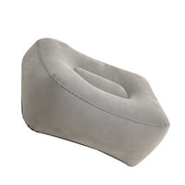 LOLIPPYY Inflatable Foot Rest Cushion with Soft Flocking Fabric, Travel Foot Stool for Office, Car, and Airplane Use